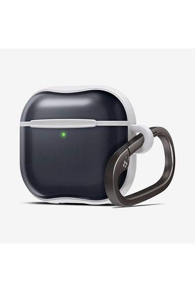 Spigen Ultra Hybrid designed for AirPods 4 case cover (2024) with carabiner - Classic C1 Graphite