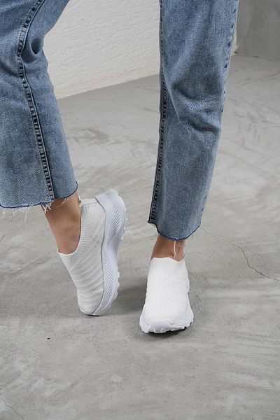 Beyond Λευκό Γυναικείο Πλεκτό Sneaker BYNDSNKK30