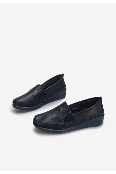 B T Shoes Mocasini dama cu platforma navy Sonima