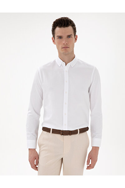Pierre Cardin Beyaz Regular Fit Uzun Kollu Gömlek 50304764-VR013
