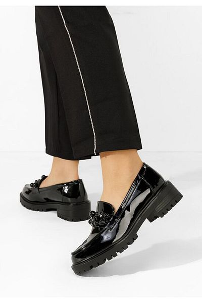 B T Shoes Mocasini cu talpa groasa Ifea negri