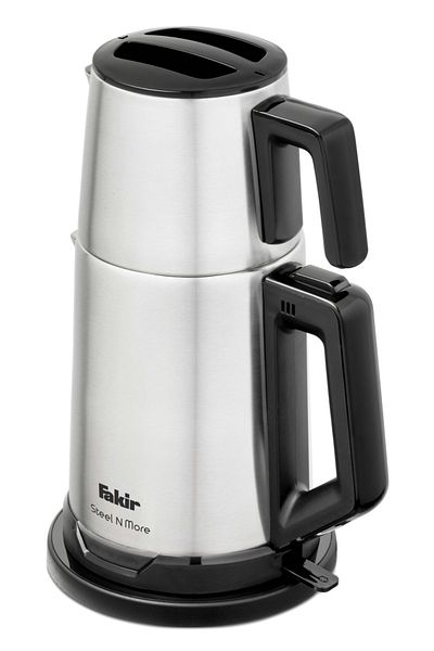 Fakir Set fierbator apa si ceainic electric Steel N More,1.8L si 1L, 1800w, Protectie supraincalzire, Inox