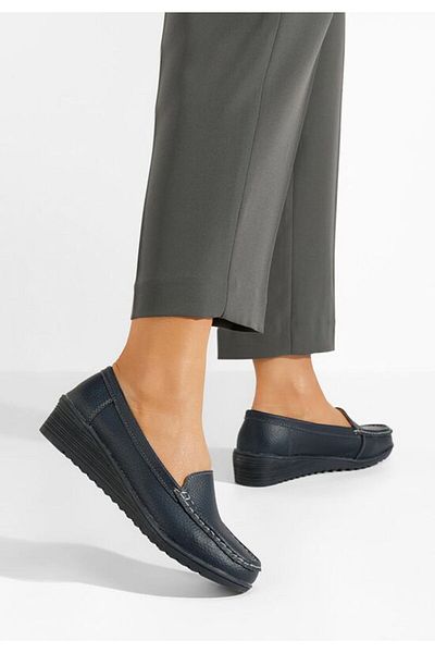B T Shoes Mocasini dama piele Storia navy