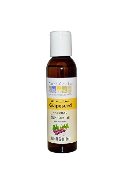 AURA CACİA زيت العناية بالبشرة ببذور العنب، 4 أونصة سائلة (عبوة من قطعة واحدة)
