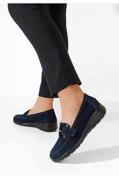 B T Shoes Mocasini dama piele Bernara navy