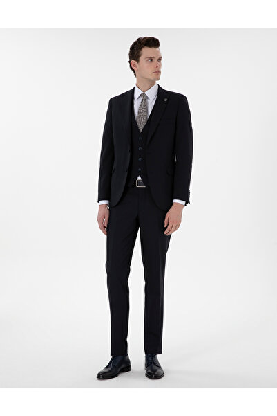 Pierre Cardin أزرق داكن إكس. بدلة بصدرية ضيقة 50304115-VR033