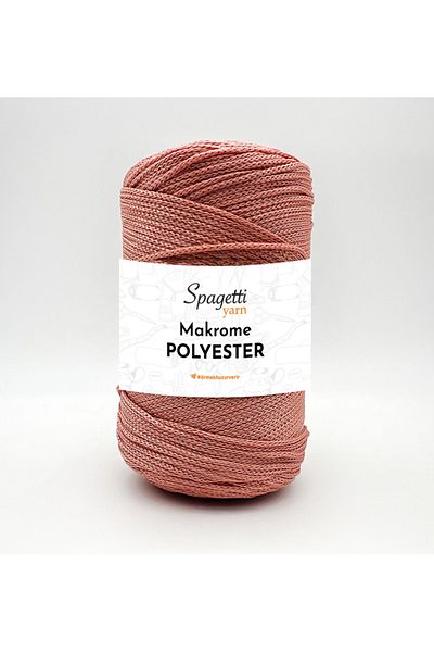 Spagettiyarn Πολυεστερικό Μακραμέ 2mm 250g Σολομό Πλεκτό Νήμα