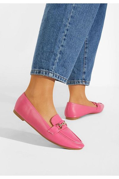B T Shoes Elegant women's pink loafers Acuna