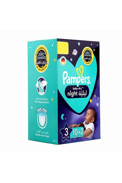 Pampers NIGHT S3 8*1 SMALL BOX(10+2)