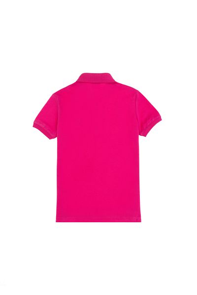 U.S. Polo Assn. Tricou de bază cu guler polo fucsia pentru fete 50298183-VR218