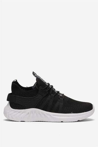 Liger Pantofi de mers sport damă NEGRU - ALB