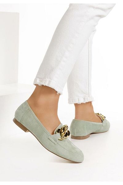 B T Shoes Women's Delenia Green Loafers