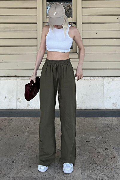 Trendy Mall Sofya Keten Bol Kesim Pantolon