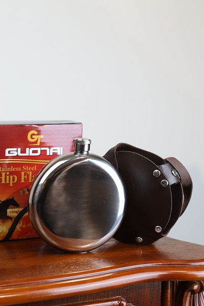 imsaconcept Metal Medium Size Silver Flask