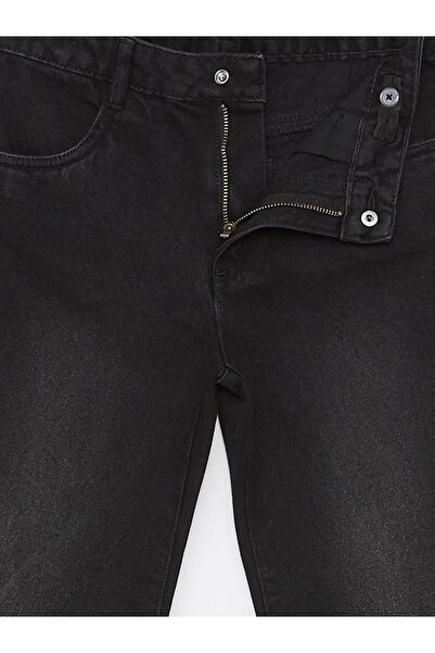 LC Waikiki LCW Kids Siyah Beli Ayarlanabilir Lastikli Kız Çocuk Jean Pantolon