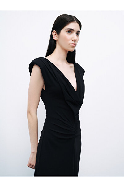 Nocturne Vatkalı Maxi Elbise