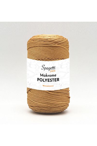 Spagettiyarn Πολυεστερικό Μακραμέ 2mm 250g Χρυσό Πλεκτό Νήμα