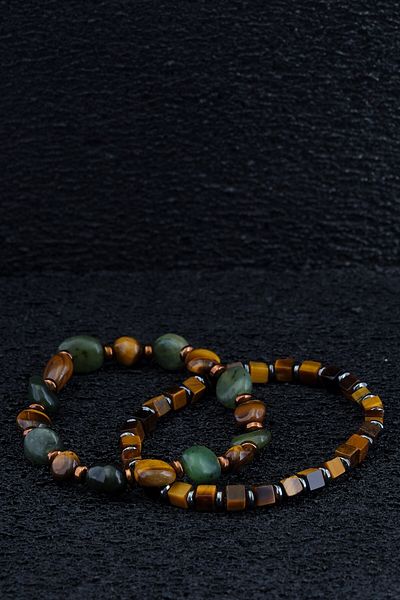 Ssilhoutte Doğaltaş Exclusive Design Bracelet for Men and Women - Tiger Eye, Hematite, Jade - Balanced Living