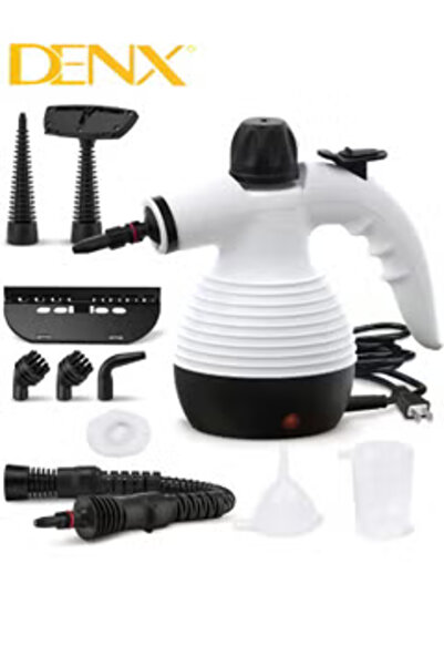 Primo Plus منظف بخار عالي الضغط، منظف بخار صغير محمول | متعدد الوظائف مع 9 قطع من الملحقات