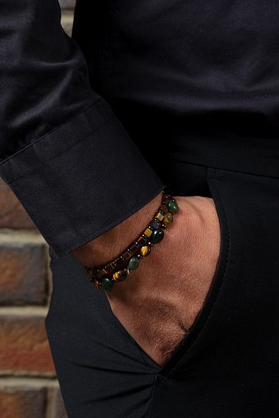 Ssilhoutte Doğaltaş Exclusive Design Bracelet for Men and Women - Tiger Eye, Hematite, Jade - Balanced Living