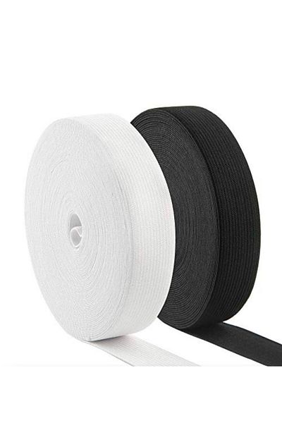 ŞENEL DAR DOKUMA 4,5cm White Woven Rubber-Waist Leg Skirt Flat Rubber- Elastic Band- Frost Rubber / 25m