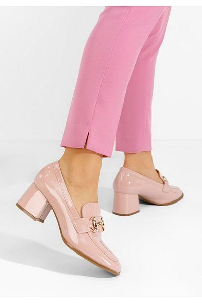 B T Shoes Ixea V2 pink heeled loafers