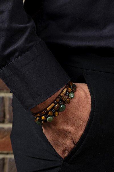Handmade Natural Stone Bracelet - Certified Jasper - Cappadocia - Hematite - Jade - Positive Energy