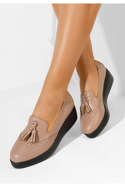 B T Shoes Nude Olbia platform loafers