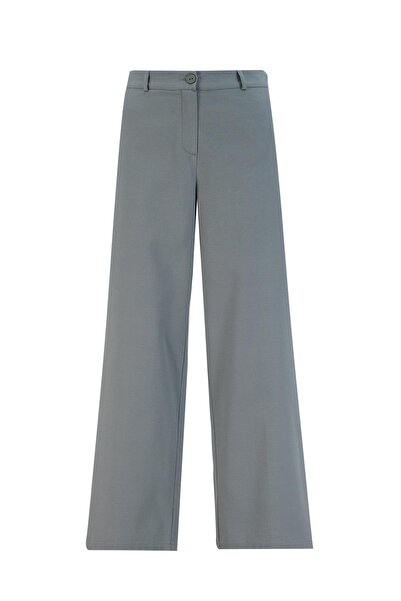 Armine Yüksek Bel Palazzo Pantolon 25y2812 Gri