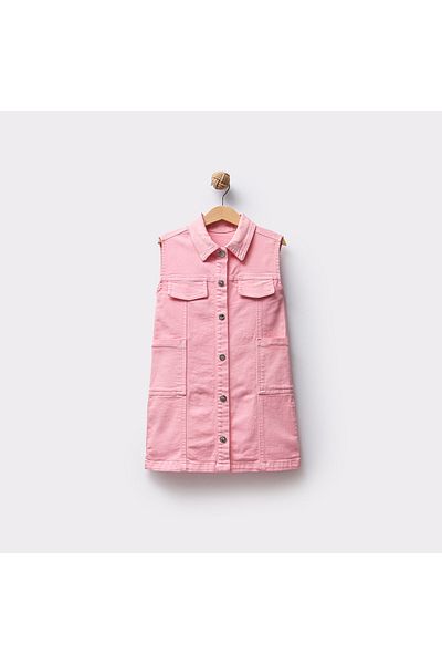 Overdo Rochie de blugi de bază fără mâneci pentru fete / jeans