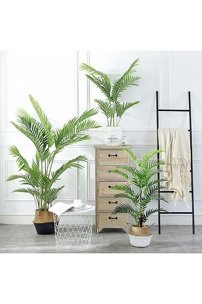 COOYA Artificial tree, silk bird of paradise palm tree, suitable for office, farmhouse, living room home