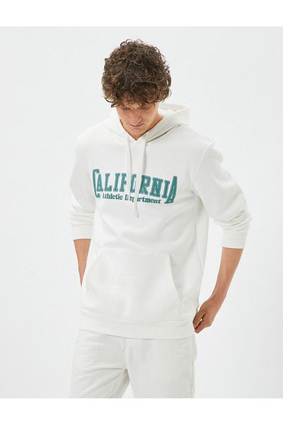Koton College Sweat klokaní kapsa s kapucí s dlouhým rukávem a stahovací šňůrkou