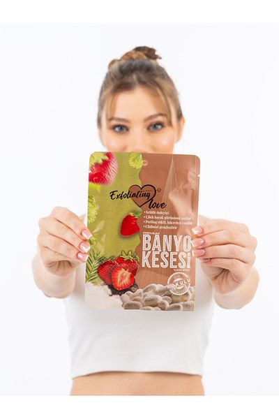 EXFOLIATING LOVE Sensitive Skin Strawberry Scented Bag 100% Silk