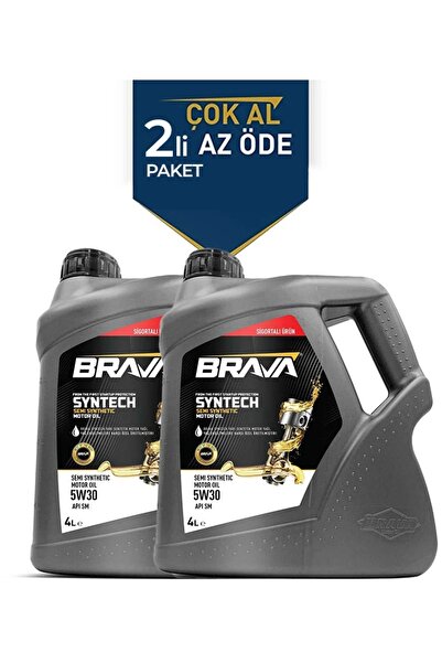 Brava SYNTECH 5W30 2X 4 LT YARI SENTETİK MOTOR YAĞI