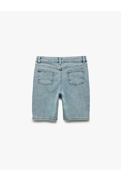 Koton Pantaloni scurți din denim cu buzunare din bumbac