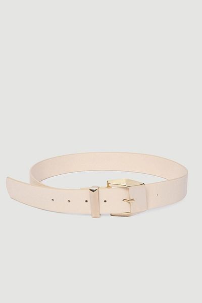 Gusto Ecru Dyed Wide Buckle Belt