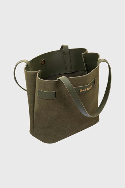 Garbalia Suede Leather Palermo Women's Magnet Top Closure Bag (36 cm X 25 cm)