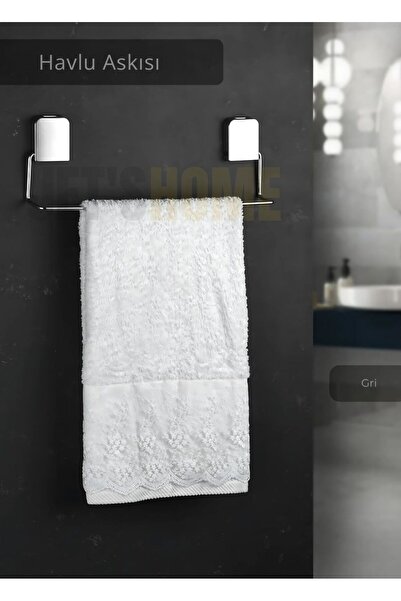 Jet's Home Havlu Askısı Paslanmaz Çelik Yapışkanlı Banyo Havluluk Düzenleyici...