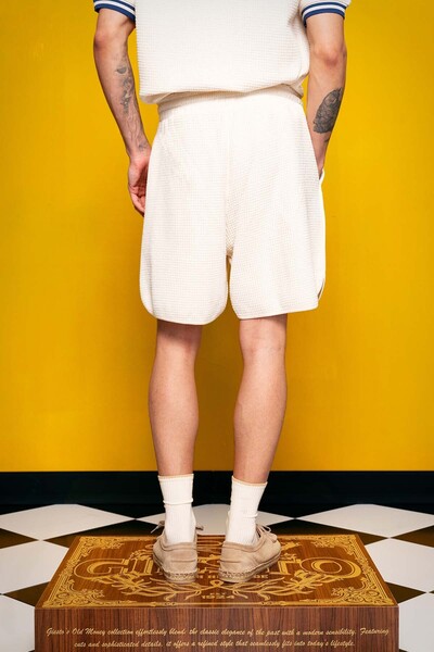 GIESTO ARMA DETAYLI LACİVERT ŞORT