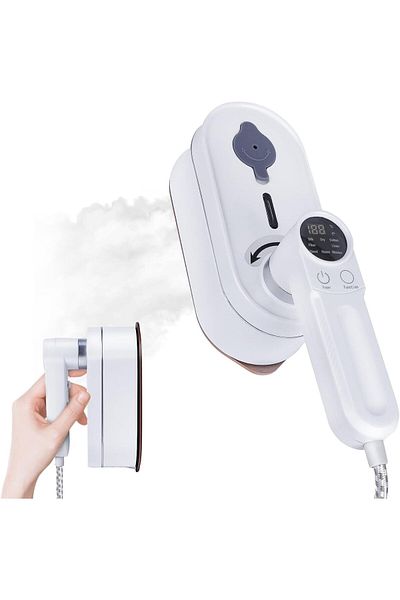 COOYA Steam Iron, 2-in-1 Handheld, Support Dry and Wet, 15s Fast Heat Up, 110ML Capacity, 180° Rotatable