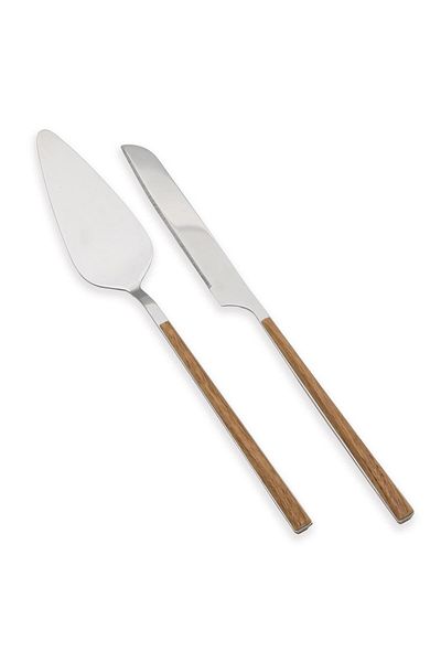The Mia Wooden Pasta Serving Set 2 Pieces