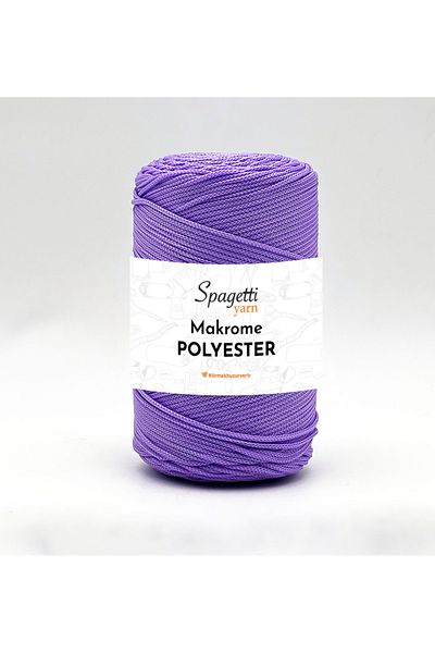 Spagettiyarn Πολυεστερικό Μακραμέ 2mm 250g Λιλά Πλεκτό Νήμα