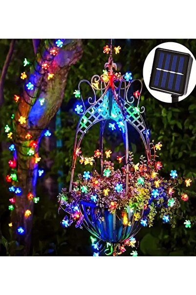 Kyrotech 30 Led Solar Bahçe Aydınlatması RGB Işık Süs Teras Veranda Ağaç Balk...