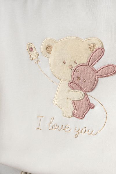 Bebitof 10 Piece Boxed Newborn Hospital Discharge Bodysuit Set with Hugging Teddy Bear Pattern