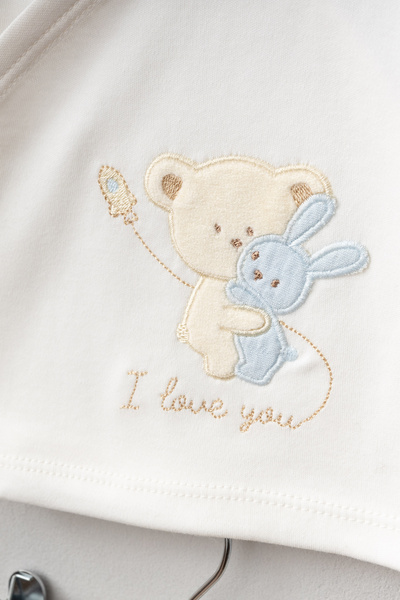 Bebitof Sarılan Ayıcık Desenli 10 Parça Kutulu Yenidoğan Hastane Çıkışı Zıbın Seti