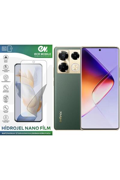 ECRMOBILE Infinix Note 40 Pro ile Uyumlu Hidrojel Nano Ekran Koruyucu Film MA...