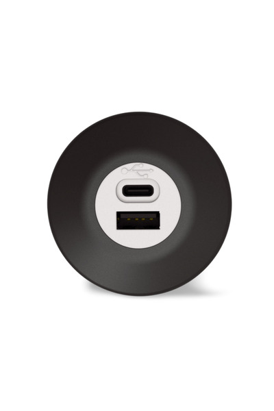 Sanel SUC2AC-B 12V/24V 2A Gömme Tip USB Şarj Cihazı – Mavi LED, Type-A ve Typ...