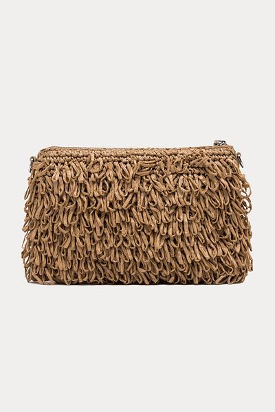 GIANNI CHIARINI Marcella Raffia Knitted Clutch Bag
