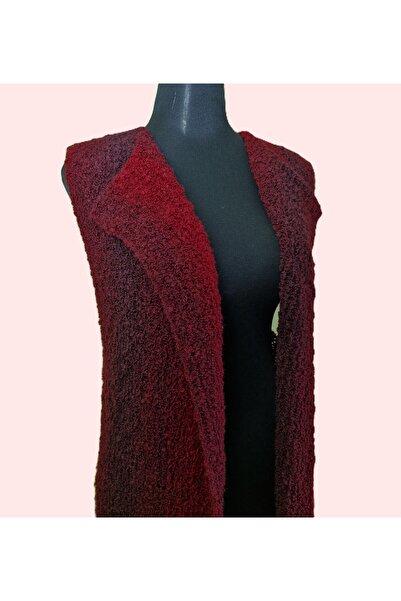moli tasarim El örgüsü buklet tasarım yelek, Salaş yelek, Bordo Hediyelik ürü...