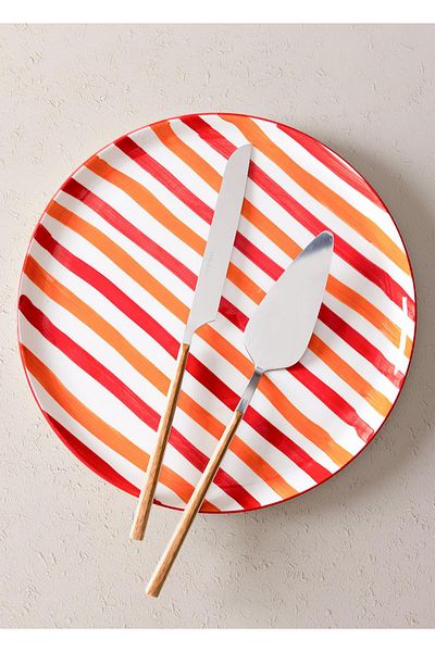 The Mia Wooden Pasta Serving Set 2 Pieces